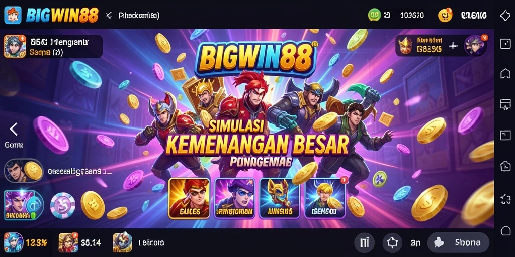 Tampilan menakjubkan dari gameplay BIGWIN88 yang mendebarkan.
