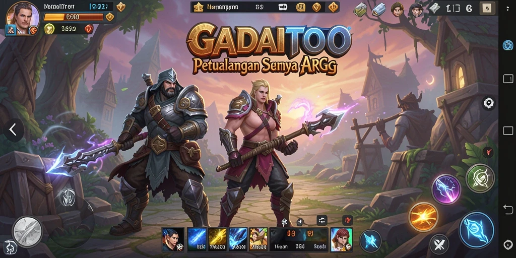 Tampilan gameplay seru dalam GADAITOTO dengan pertarungan yang menegangkan.