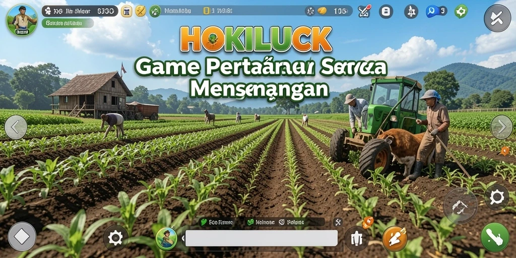 Tangkapan layar HOKILUCK menampilkan aktivitas pertanian yang menarik dan menyenangkan.