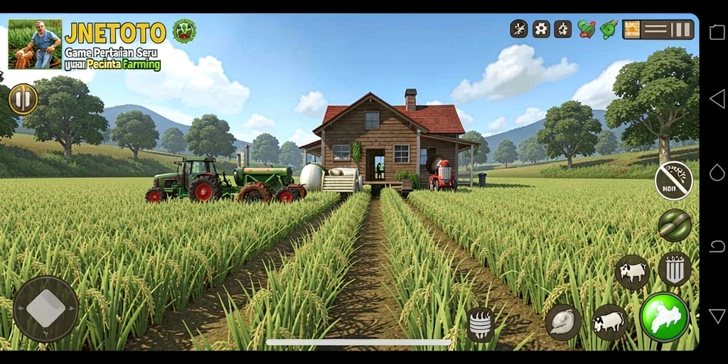 Tampilan gameplay interaktif dalam JNETOTO, menikmati proses bertani.