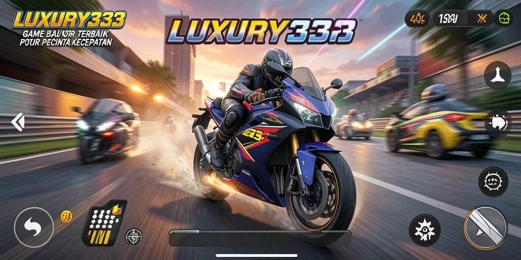 Gameplay seru dengan balapan motor cepat di LUXURY333.