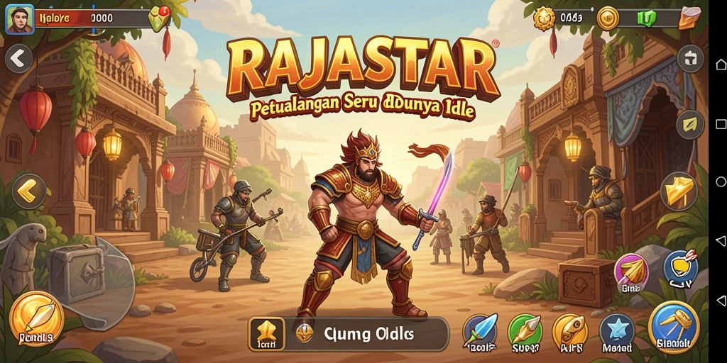 Screenshot dari gameplay RAJASTAR yang menunjukkan aksi seru dalam dunia Idle.