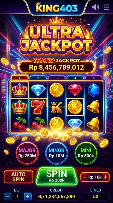 Tampilan antarmuka king403 yang sederhana dan efektif.